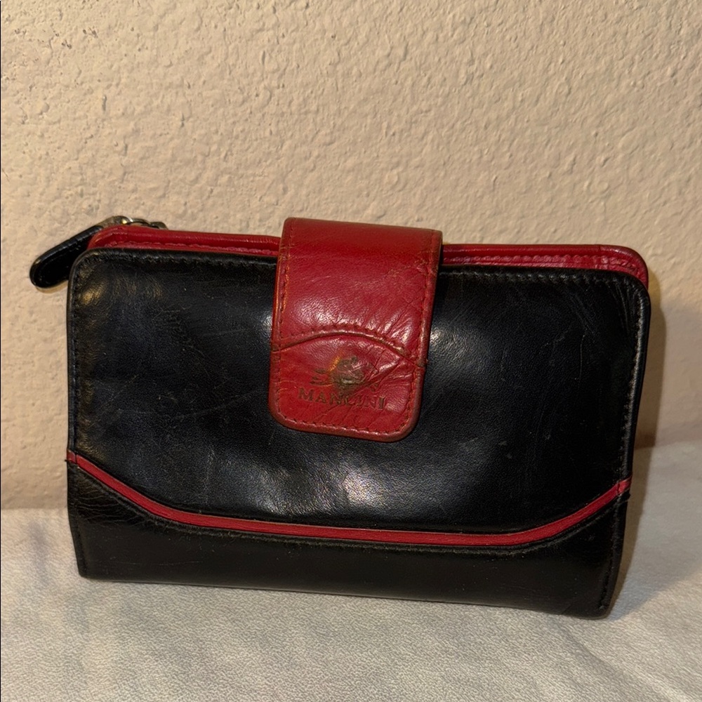 Mancini Black and Red Women's Wallet